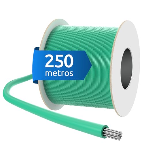 ECENCE Cable delimitador para Robot cortacésped - 250m - Ø3,4mm, Sección del Conductor 1,17mm² - universalmente Compatible con Gardena, Bosch, Husqvarna, Worx y más