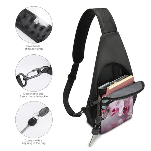 Bolso tipo sling pequeño para mujer y hombre con diseño floral miniatura 3