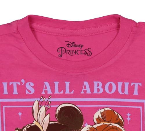 Disney Princess Girls' It's All About The Journey Tiana Jasmine Belle And Cinderella Kids T-Shirt3