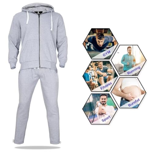 Image of Tracksuit Men,Casual Outfit Athletic Sweatsuits for Men Jogging Suits Sets 2 pcs