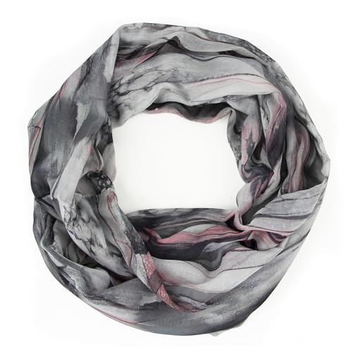 Gloop Loop Schlauchschal für Damen Schal Tuch seidig-luftig leicht mit buntem Muster Print