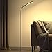 Produktbild OUSFOT Led Stehlampe Dimmbar mit 3 Farbtemperaturen&Stufenlos Dimmbar 180cm Stehleuchte Leselampe mit Touch-Steuerung&Fernbedienung, verstellbare Schwanenhals für Schlafzimmer/Wohnzimmer/Büro Schwarz