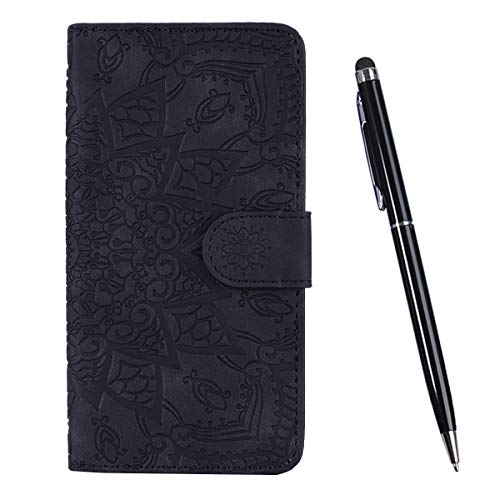 TOUCASA Funda Huawei Honor 7X, PU Cuero Slim Case de Estilo Billetera Carcasa TPU Silicona Case Interna Suave [Soporte Plegable Función] [Cierre Magnético] Funda (Negro)