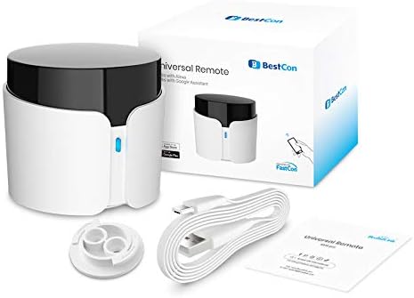 Bestcon RM4C Pro IR/RF Universal Remote WiFi Control Hub for Smart Home for Home Devices TV STB Air Condition DVD with Alexa Google Assistant Broadlink APP