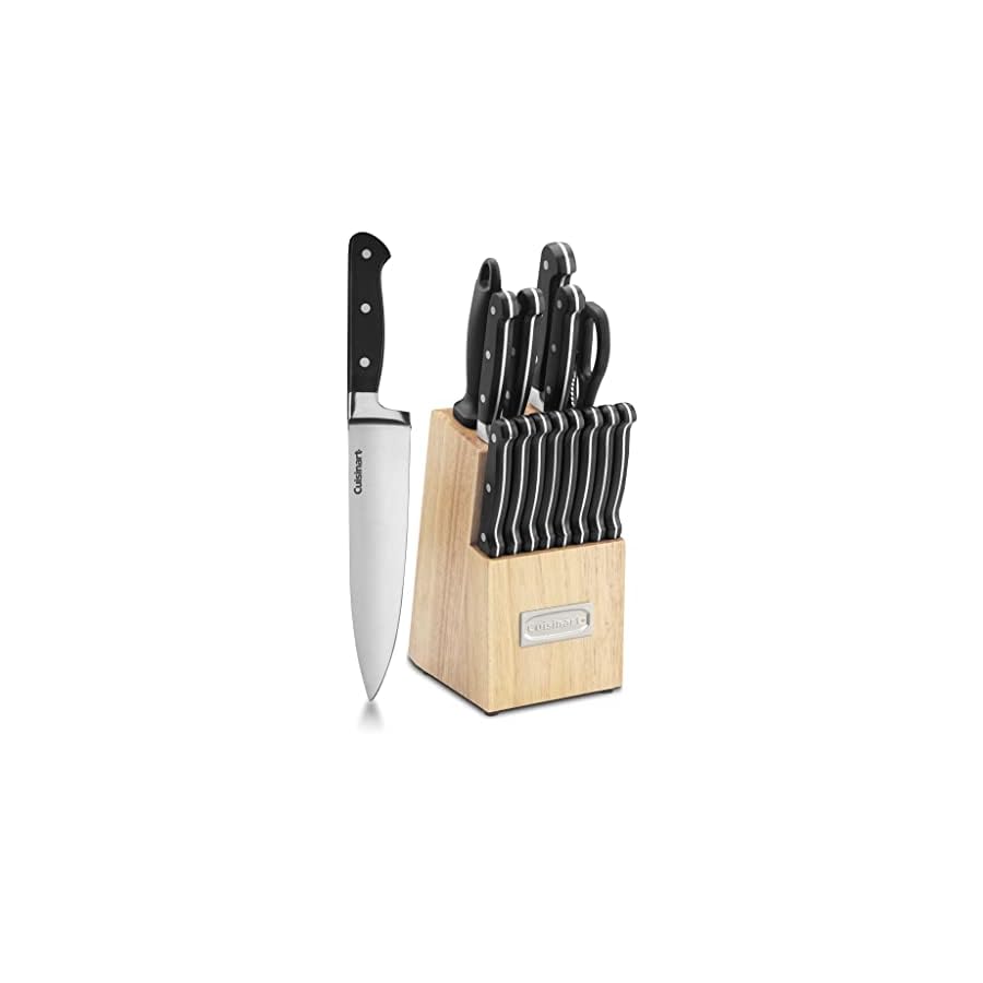 Cuisinart C77TR-16P Triple Rivet Collection 16-Piece Cutlery Block Set, Stainless Steel