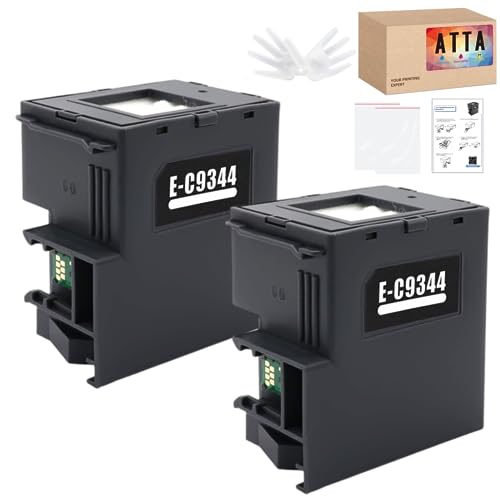 ATTA C9344 Ink Maintenance Box, Work with E XP-2100 XP-2105 XP-3100 XP-3105 XP-4100 WorkForce WF-2810DWF WF-2830DWF WF-2850DWF WF-2830 WF-2850 WF-2851 (C12C934461, 2-Pack)