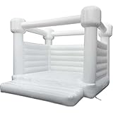 Construcción duradera: hecha de lona de PVC de alta calidad, esta casa de rebote es impermeable y protegida contra los rayos UV para un uso duradero. Cuenta con doble costura y juntas reforzadas para una mayor resistencia y seguridad durante el juego.