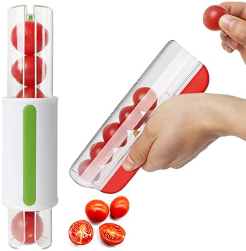 2 Pcs Grape Cutter Slicer, Multi-Function Small Tomato Slicer Cherry Strawberry Cutter Knife Fruit Salad Making Tool Cake Decoration Accessories