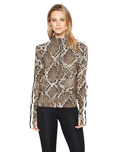 Norma Kamali Women's Side Stripe Turtle Jacket, Python, M/38