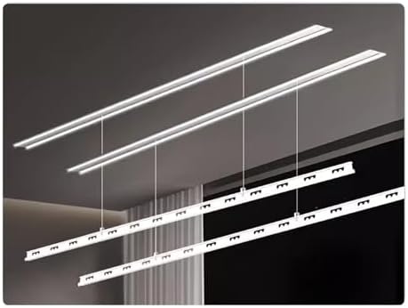 Clothes Drying Rack Invisible Electric Clothes Hanger Embedded Hidden Drying Rack Lifting Remote Control Home Balcony Automatic Clothes Drying Double Pole Laundry Drying,