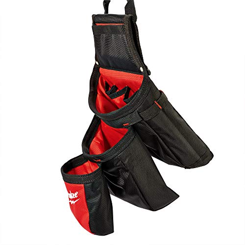 Milwaukee 48 22 8120 24 Taschen Bauunternehmer Arbeit Gürtel mit Federung Rig – Rot/Schwarz, 11.43 x 29.26 x 59.97 cm