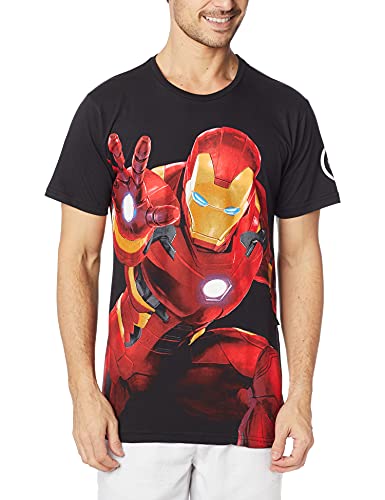 Camiseta Iron Man, Piticas, Adulto E Infantil Unissex, Preto, 14