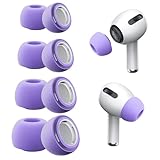 Vsagier 4 Pairs Replacement Ear Tips for AirPods Pro and AirPods Pro 2 with Noise Reduction Hole, Non-Slip Soft Silicone Ear Tips for AirPods Pro and Fit in The Charging Case(XS/S/M/L)