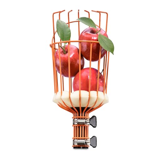EXTEND-A-REACH Fruit Picker Basket Only // Twist-On Apple Picker Basket Only Fits Standard Acme Extension Pole // Fruit Tree Picker Tool for Orange Mango Avocado Lemon Pear (Pole Sold Separately)