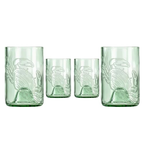 Rolf Glass Upcycled Cooper Crab Green Glass Tumbler | Recycled