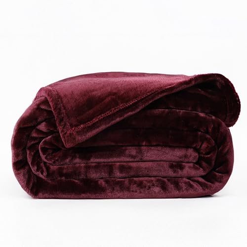 Image of ABRAZO AC Blanket | 300 GSM Lightweight Super Soft Cozy for Bed, Sofa, Couch, Travel & AC Room | Single Bed 160x220 cm | Solid Color | Breathable All-Season Comfort
