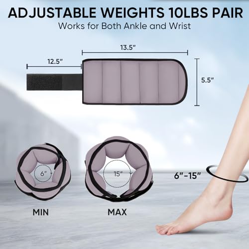Image of APEXUP Adjustable Ankle Weights for Women and Men, Modularized Leg Weight Straps for Yoga, Walking, Running, Aerobics, Gym, Physical Therapy