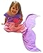 Picki Nicki Soft Fleece Comfy Cozy Mermaid Tail Blanket for Kids, Heart Purple Pink