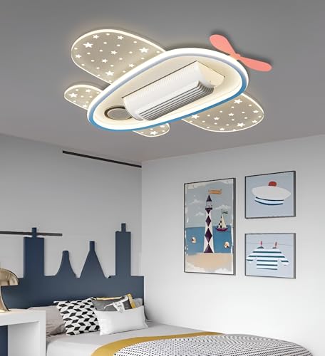 Image of Smartway Flavia 70 cm Kids Ceiling Fan Chandelier with LED Light |Bluetooth Speaker| BLDC Noiseless Motor | Auto Rotating Fan Light | 3 Color Mode|Remote & App Control | Modern Fan for Kids Room