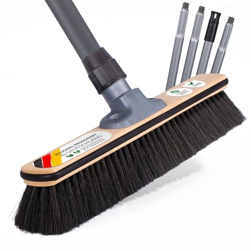 ORGAFLIX Premium Besen mit Stiel 40 cm, extra staubbindend mit...