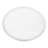 Homoyoyo Rundes Pizzablech 26 Cm Mit Gelochtem Gitter – Nahtlose Antihaft-Pizzapfanne Für Perfekte Ergebnisse in Der Küche Oder Im Restaurant – Ideal Für Tiefkühlpizza Und Frische Pizzen