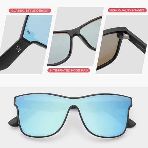 Image of Men's Polarized Sunglasses, Square Rubber Frame Carbon Fiber Temple Fishing Driving Sun Glasses UV Protection RFS8205