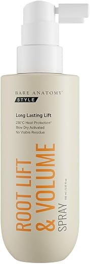 Bare Anatomy Root Lift &amp; Volume Spray | Heat-Activated Hair Volumizer for Fine, Thin &amp; Flat Hair | Instant Root Lift, Lon...