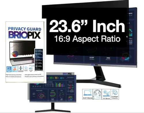 Image of Pxin 23 Inch (16:9) Monitor Privacy Screen Guard | No Eye Strain | Anti Glare & Blue Light UV, Anti Scratch