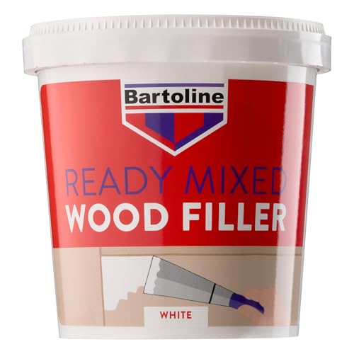 Bartoline Masilla para madera Ready Mixed Wood Masilla blanca de 1 kg duradera y fácil de usar para reparaciones de madera en interiores y exteriores.