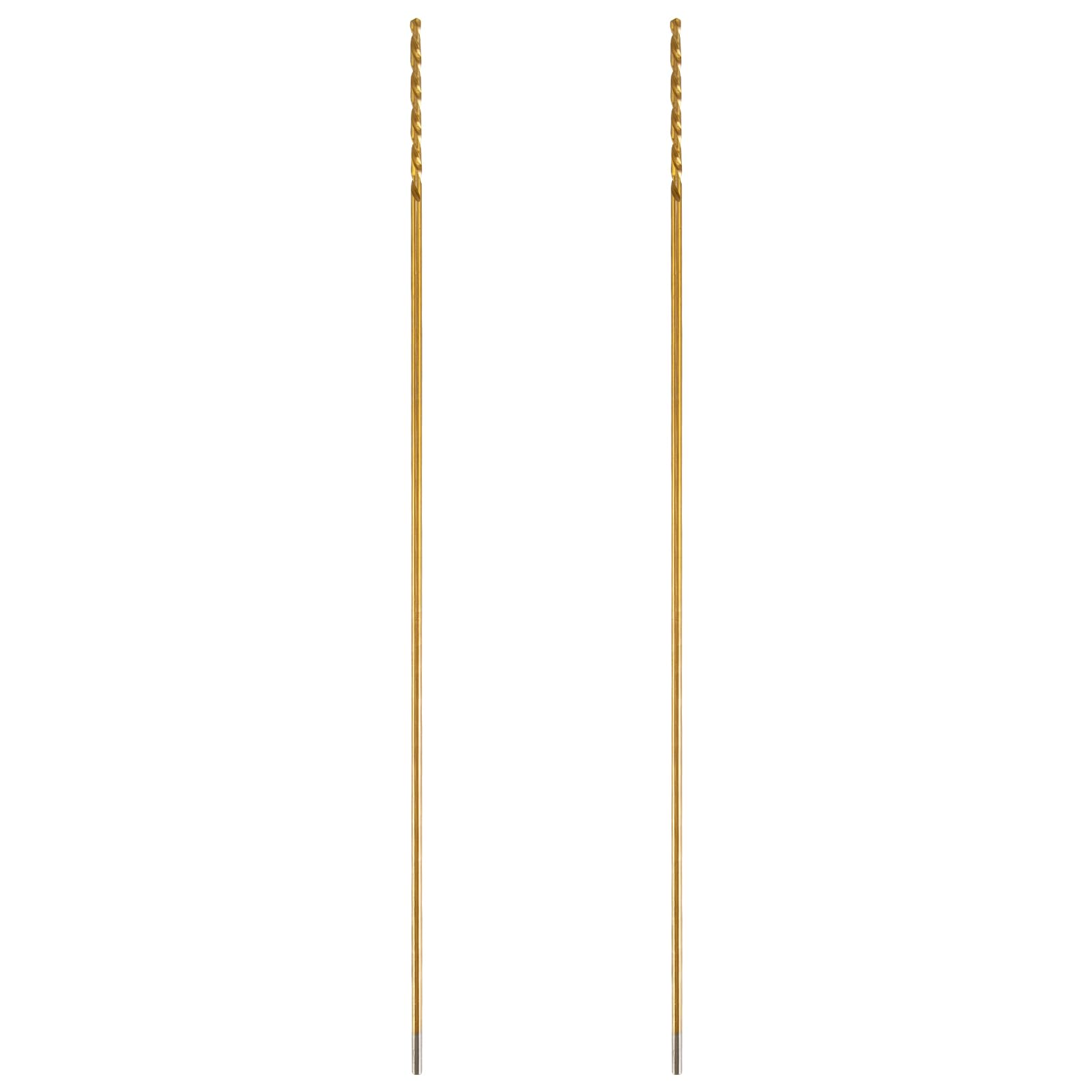 HLOFIZI 6-Pack 15/64" X 6" Extra Long Aircraft Drill Bits – Titanium-Coated M2 High-Speed Steel, 145° Split Point, For Wood, Plastic, PVC & Thin Metal