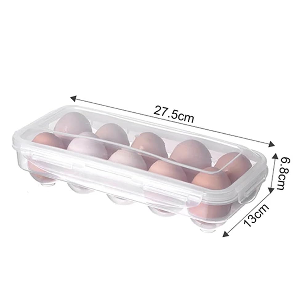 Portauova Per Frigorifero IDesign Fridge/Freeze Binz Contenitore Per Uova, Piccolo Portauova In Plastica Per 12 Uova Trasparente 91442660 Organizer Frigo Per Uova