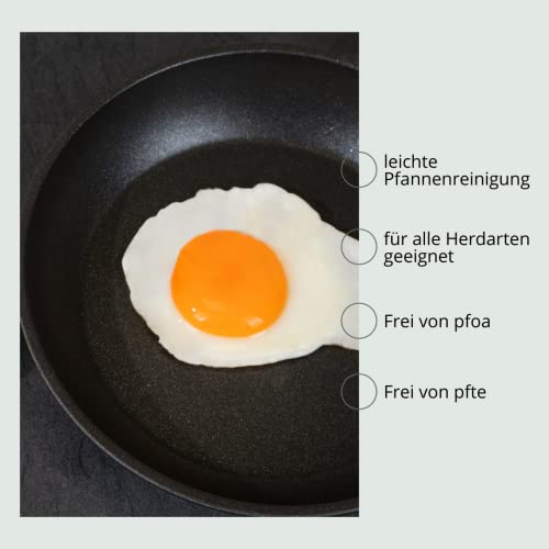 Genius Cerafit Plasma Bratpfanne 28cm + Glasdeckel - ofenfeste Keramikpfanne mit kratzfester Antihaft-Beschichtung | Induktions-Pfanne mit abnehmbarem Griff für alle Herdarten – Bild 7