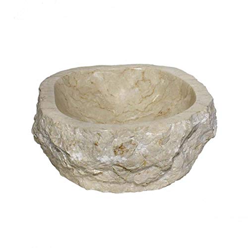 Petite vasque à poser en marbre naturel beige 30-39cm CHOIX SUR PHOTOS. lave mains salle de bain marbre crème