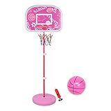 MGIZLJJ Basketball Goal Girl Indoor Portable Basketball Hoop System Height Adjustable Basketball Sta