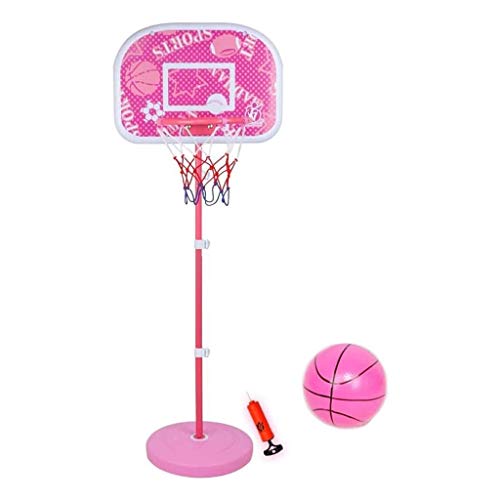 Mgizljj Basketball Goal Girl Indoor Portable Basketball Hoop System Height Adjustable Basketball Stand Pink #TOP14