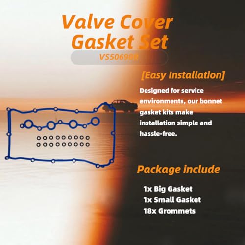 Image of Valve Cover Gasket Fit for Chrysler Dodge Jeep 2.4L 2.0L 1.8L ED3 | VS50698R Fits Journey 09-20 2.4L / Compass 07-17 2.0L-2.4L / Patriot 07-17 2.0L-2.4L / Avenger 08-14 2.4L -NA Engine only