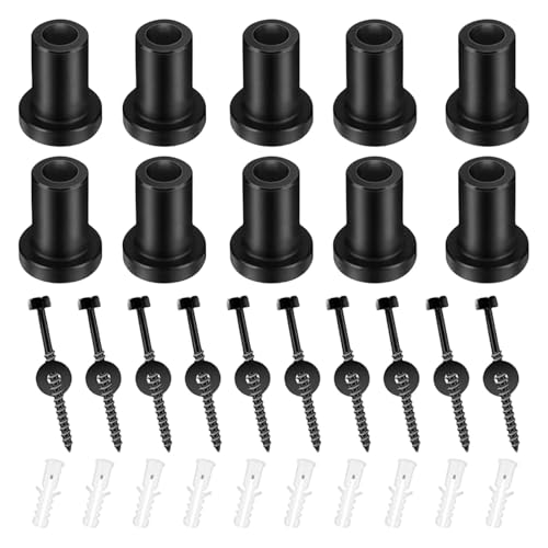 納屋ドア トラック スペーサー 10 セット 引き戸用 ネジ、ラグボルト、壁アンカーが含まれており、しっかりと取り付けられます オフィス備品