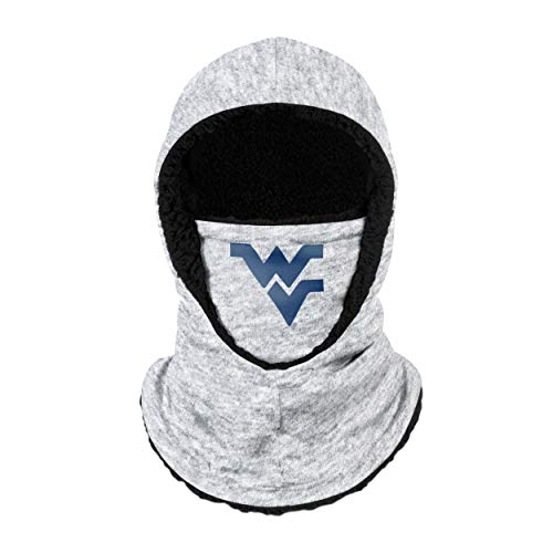 FOCO West Virginia Mountaineers NCAA Heather Grey Big Logo Hooded Gaiter, Adult (SVNCGRHDSN)