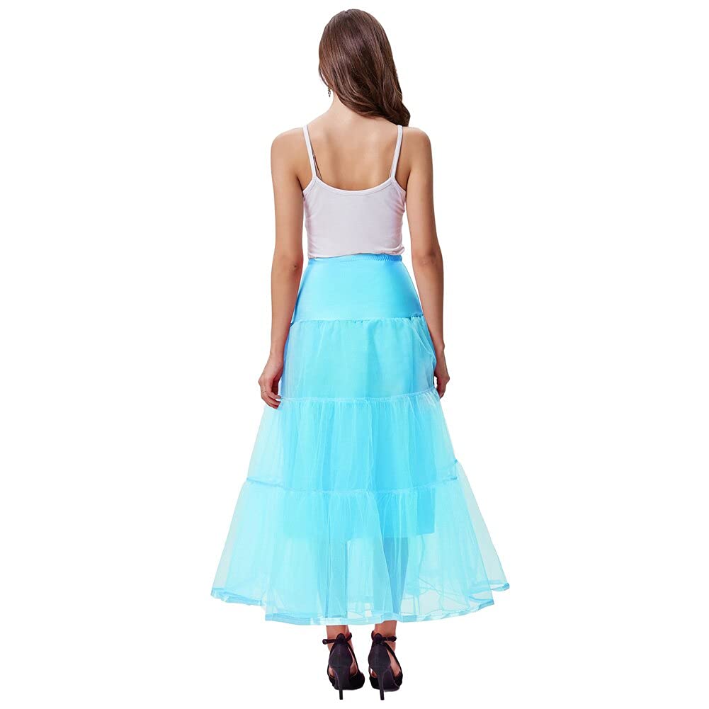 WQZYY&ASDCD Bleistiftrock Damen Langer Petticoat Fancy Tüll Krinoline Hochzeit Frauen Langer Unterrock