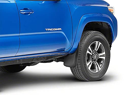 Image of Tecoom Mud Flaps Fit for Toyota Tacoma Crew Extended Cab 2018 2017 2016 with Fender Flares, No Drilling Required Mud Splash Guards, Black, 4Pcs
