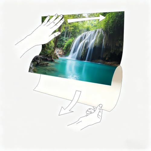 Vinilo pared de cascada para crear un oasis de relajacion en el bano de casa 6