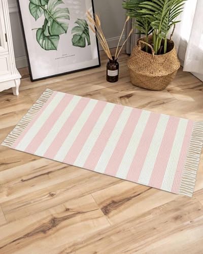 Tapete decorativo rectangular rosa 60x91 cm miniatura 2