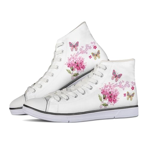 Canvas Shoes for Women Lightweight High Top Sneakers Teens Girls Cute Printed Lace Up Casual Classic Walking Shoes