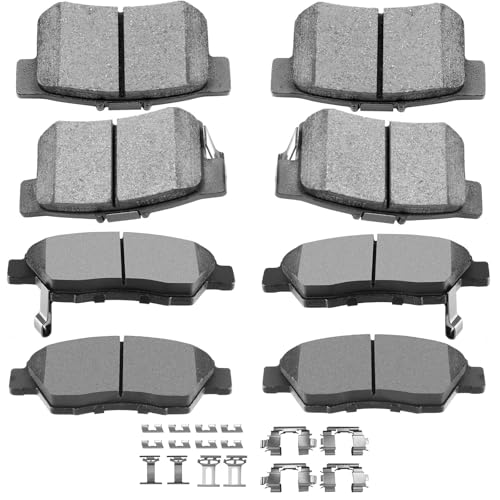 SCITOO D537 D621 Front Rear Semi-Metallic Brake Pads Sets Fit ...