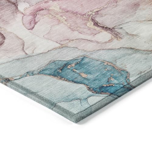 Tapete azul rectangular 9 x 12 pies Addison Rugs miniatura 5