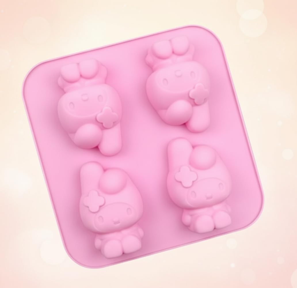 4-Cavity My Melody Silicone Mold | Crafting Handmade Soaps, Resin Art, Aromatherapy Plaster, Cakes, Cookies, Chocolates, Gummy Candies, Jelly, Fondant or Candles.-image-32
