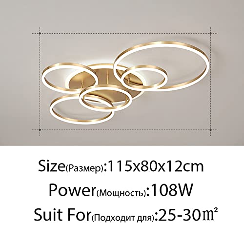 Plafonnier LED salon moderne dimmable avec télécommande pour éclairage intérieur chambre