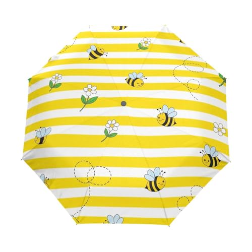 Parapluie de dessin animé GAIREG pour la pluie : style jaune abeille et léger en ville