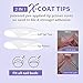 BTArtboxnails XS Short Square Gel Nail Tips - Pre Colored Milky White Soft Gel Nail Tips, Milky White Press on Nails, Natural XCOATTIPS