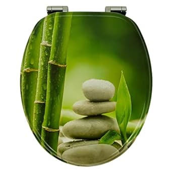 Foto di OGOMONDO Sedile Wc Copri Water Universale Frizionato Colorato Fantasia MDF Chiusura Rallentata